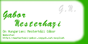 gabor mesterhazi business card