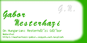 gabor mesterhazi business card